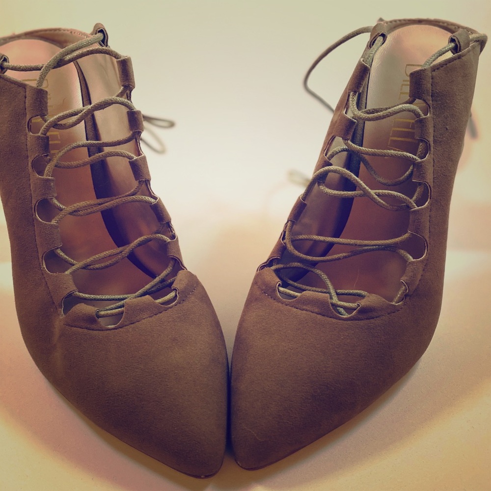 New Suede Lace up Heels